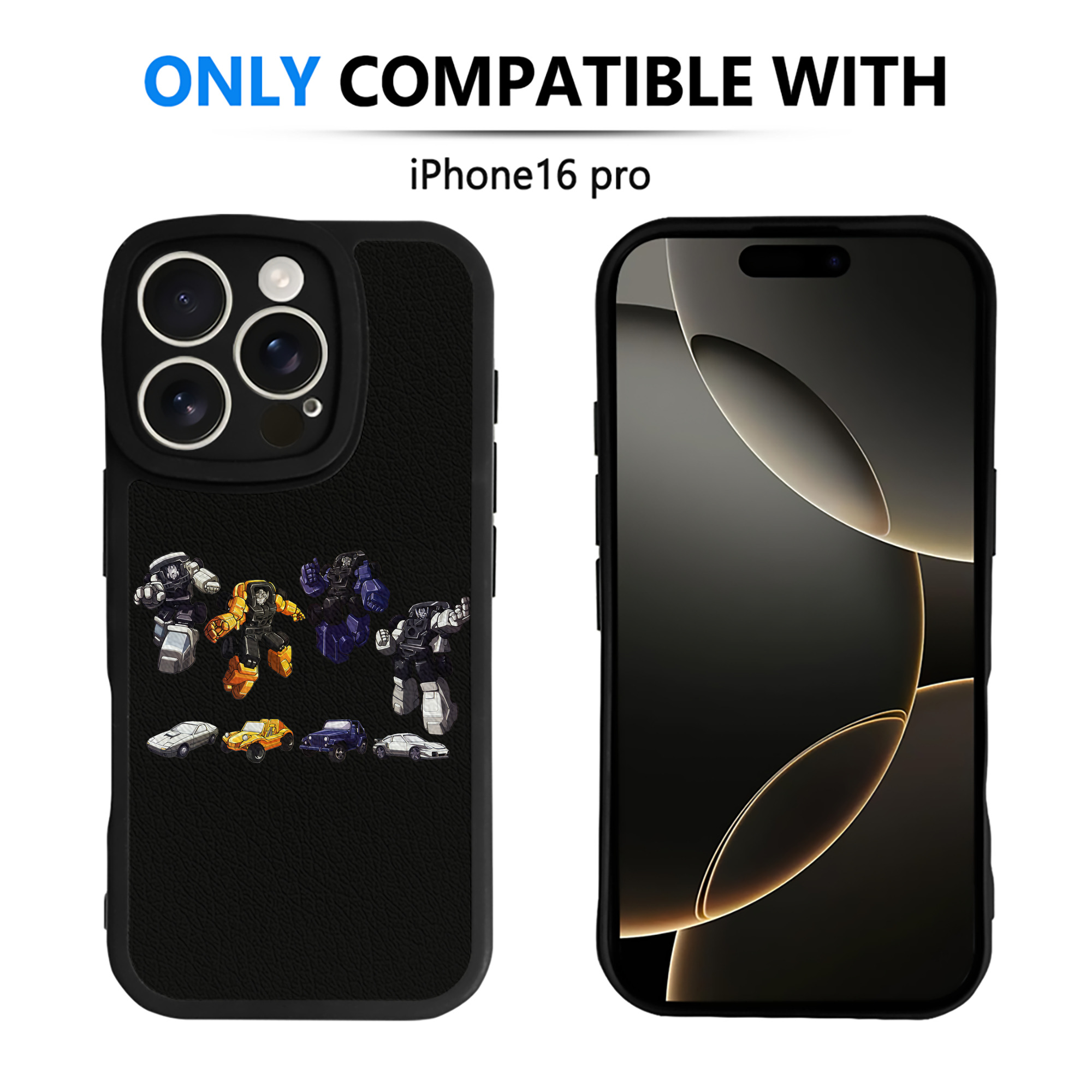 （画像用） Transformers トランスフォーマー 【iPhone 16シリーズ対応】シリコンスマホケース（レザー調） 材質：シリコン